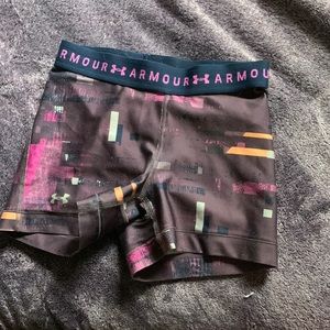 Under Armour purple orange silver spandex